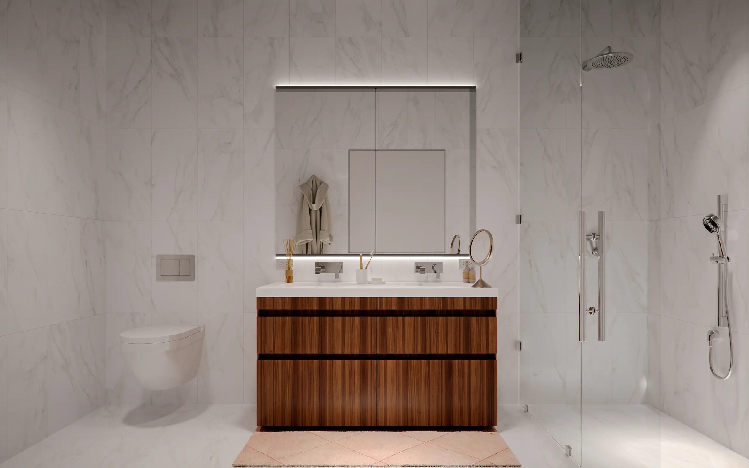 Custom bathroom vanity and cabinetry